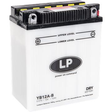 Baterie pentru motocicletă LANDPORT LP YB12A-B, 12V, 12Ah, cu pachet de acid inclus - RESIGILAT